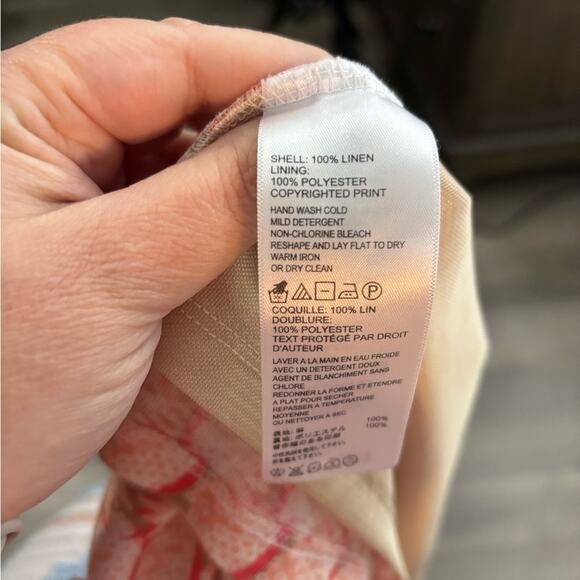 Tommy Bahama Pink Pineapple Print Linen Wrap Dress Size Medium - Picture 6 of 6